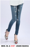 CALÇA LEG STAMPA JEANS BASICO - 3107