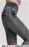 CALÇA LEG STAMPA JEANS CÓS ALTO - 3118