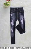 CALÇA LEG STAMPA JEANS RASGADO - 3106